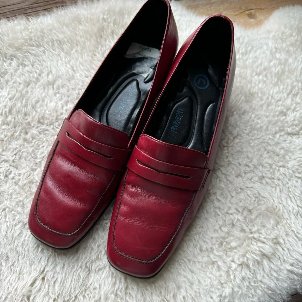 Rockport Burgundy Leather Penny Loafers - Picture 3 of 10